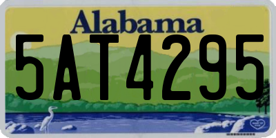 AL license plate 5AT4295