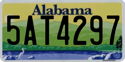 AL license plate 5AT4297