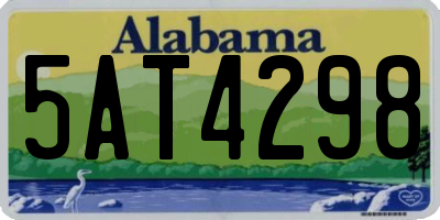 AL license plate 5AT4298