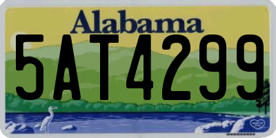 AL license plate 5AT4299