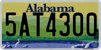 AL license plate 5AT4300
