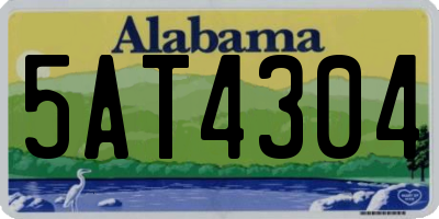 AL license plate 5AT4304