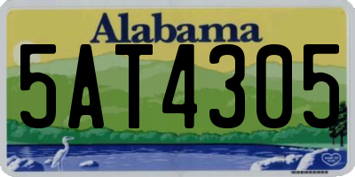 AL license plate 5AT4305