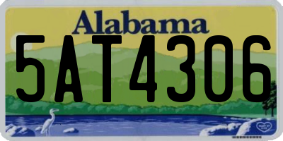 AL license plate 5AT4306