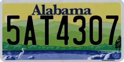AL license plate 5AT4307