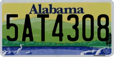 AL license plate 5AT4308