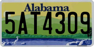AL license plate 5AT4309