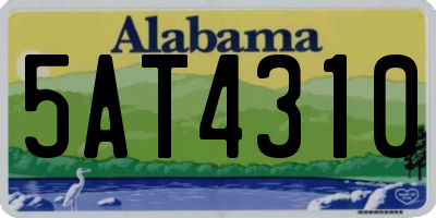 AL license plate 5AT4310