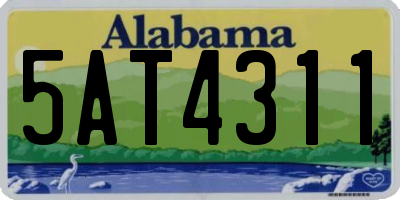 AL license plate 5AT4311