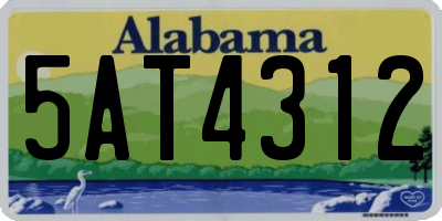 AL license plate 5AT4312