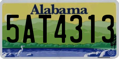 AL license plate 5AT4313