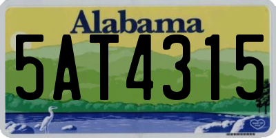AL license plate 5AT4315