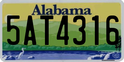 AL license plate 5AT4316