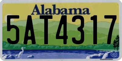 AL license plate 5AT4317