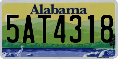AL license plate 5AT4318