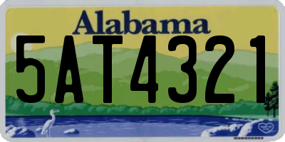 AL license plate 5AT4321