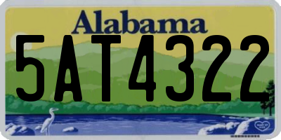 AL license plate 5AT4322