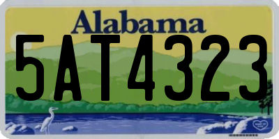AL license plate 5AT4323
