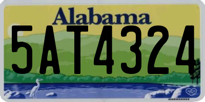 AL license plate 5AT4324