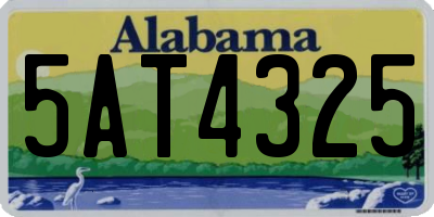 AL license plate 5AT4325