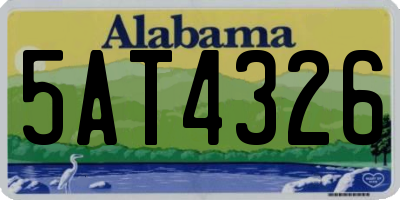AL license plate 5AT4326