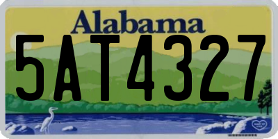 AL license plate 5AT4327