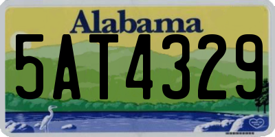 AL license plate 5AT4329