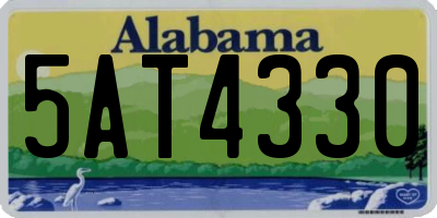AL license plate 5AT4330