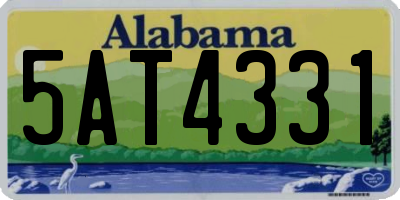 AL license plate 5AT4331