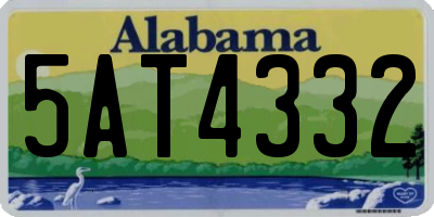 AL license plate 5AT4332