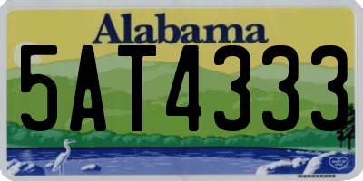 AL license plate 5AT4333