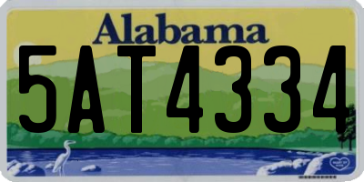 AL license plate 5AT4334