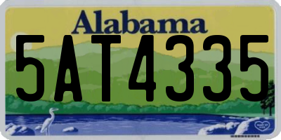 AL license plate 5AT4335