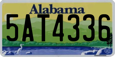 AL license plate 5AT4336