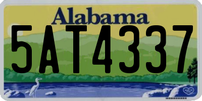 AL license plate 5AT4337