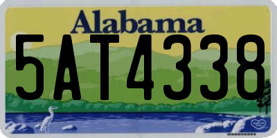 AL license plate 5AT4338