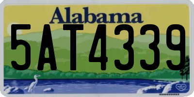 AL license plate 5AT4339