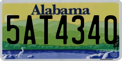 AL license plate 5AT4340