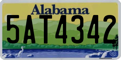 AL license plate 5AT4342