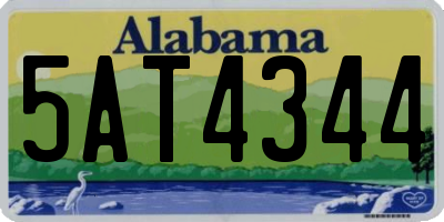 AL license plate 5AT4344