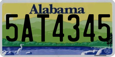 AL license plate 5AT4345