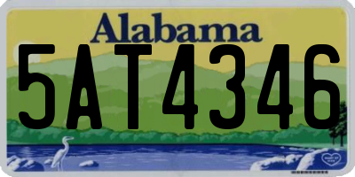 AL license plate 5AT4346