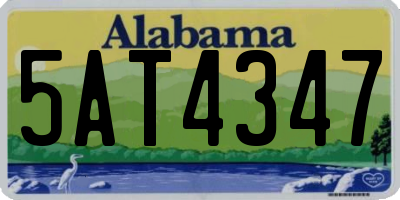 AL license plate 5AT4347