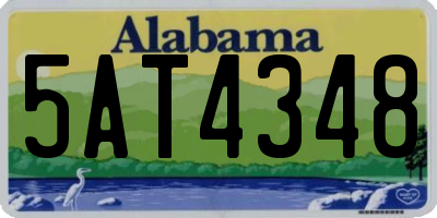AL license plate 5AT4348