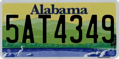 AL license plate 5AT4349