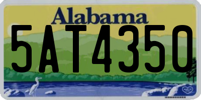 AL license plate 5AT4350