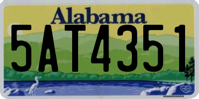 AL license plate 5AT4351