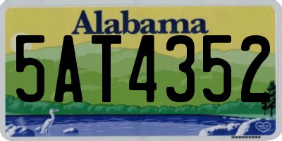 AL license plate 5AT4352