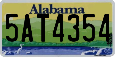 AL license plate 5AT4354