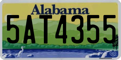 AL license plate 5AT4355